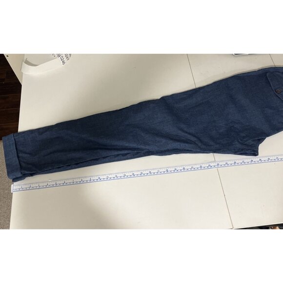 Duer Pleated Lightweight Dark Denim Pants with/ Flap Pockets Womens Size 30 X 31 - Picture 7 of 11